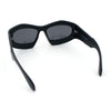 Pure Y2K Exaggerated Thick Plastic Sport Wrap Around Rectangular Sunglasses