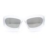 Pure Y2K Exaggerated Thick Plastic Sport Wrap Around Rectangular Sunglasses