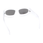 Pure Y2K Exaggerated Thick Plastic Sport Wrap Around Rectangular Sunglasses