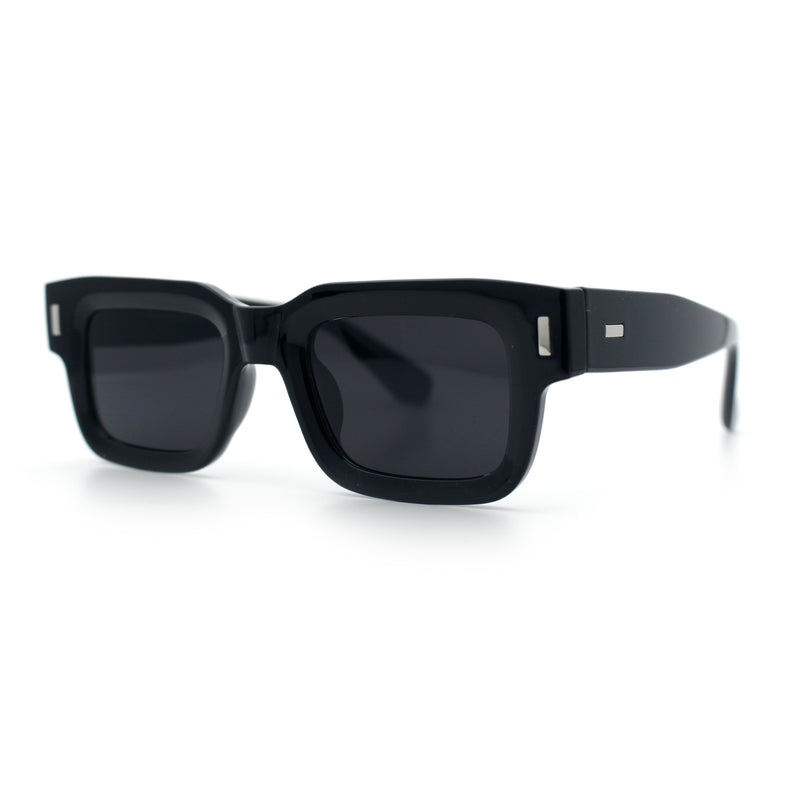 Hipster Thick Plastic Horn Rim Rectangle Gentleman Fashion Sunglasses