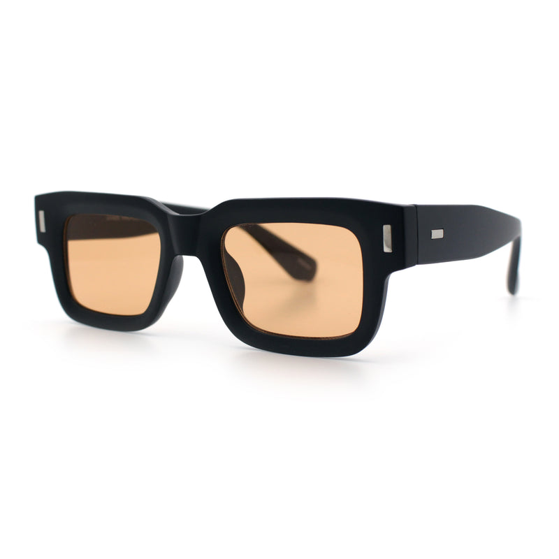 Hipster Thick Plastic Horn Rim Rectangle Gentleman Fashion Sunglasses
