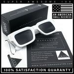 Hipster Thick Plastic Horn Rim Rectangle Gentleman Fashion Sunglasses