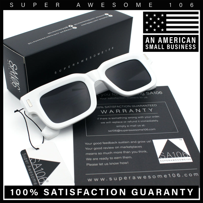 Hipster Thick Plastic Horn Rim Rectangle Gentleman Fashion Sunglasses