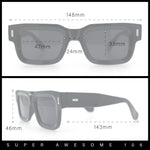 Hipster Thick Plastic Horn Rim Rectangle Gentleman Fashion Sunglasses