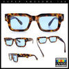 Hipster Thick Plastic Horn Rim Rectangle Gentleman Fashion Sunglasses