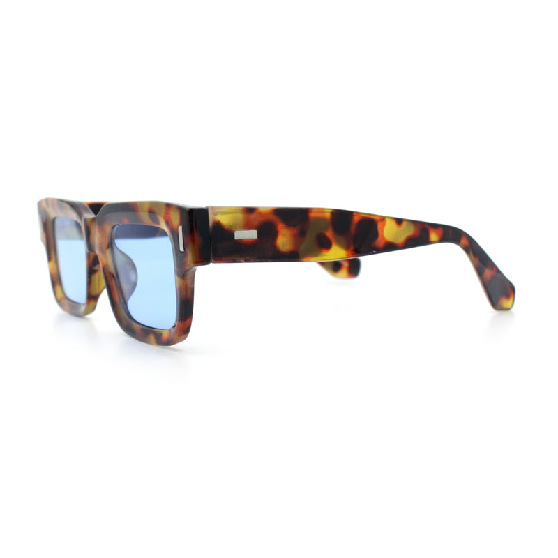 Hipster Thick Plastic Horn Rim Rectangle Gentleman Fashion Sunglasses