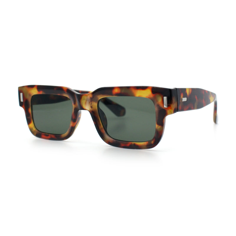 Hipster Thick Plastic Horn Rim Rectangle Gentleman Fashion Sunglasses