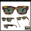 Hipster Thick Plastic Horn Rim Rectangle Gentleman Fashion Sunglasses