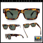 Hipster Thick Plastic Horn Rim Rectangle Gentleman Fashion Sunglasses