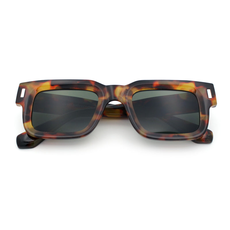 Hipster Thick Plastic Horn Rim Rectangle Gentleman Fashion Sunglasses