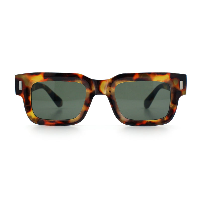 Hipster Thick Plastic Horn Rim Rectangle Gentleman Fashion Sunglasses