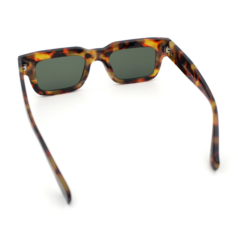Hipster Thick Plastic Horn Rim Rectangle Gentleman Fashion Sunglasses