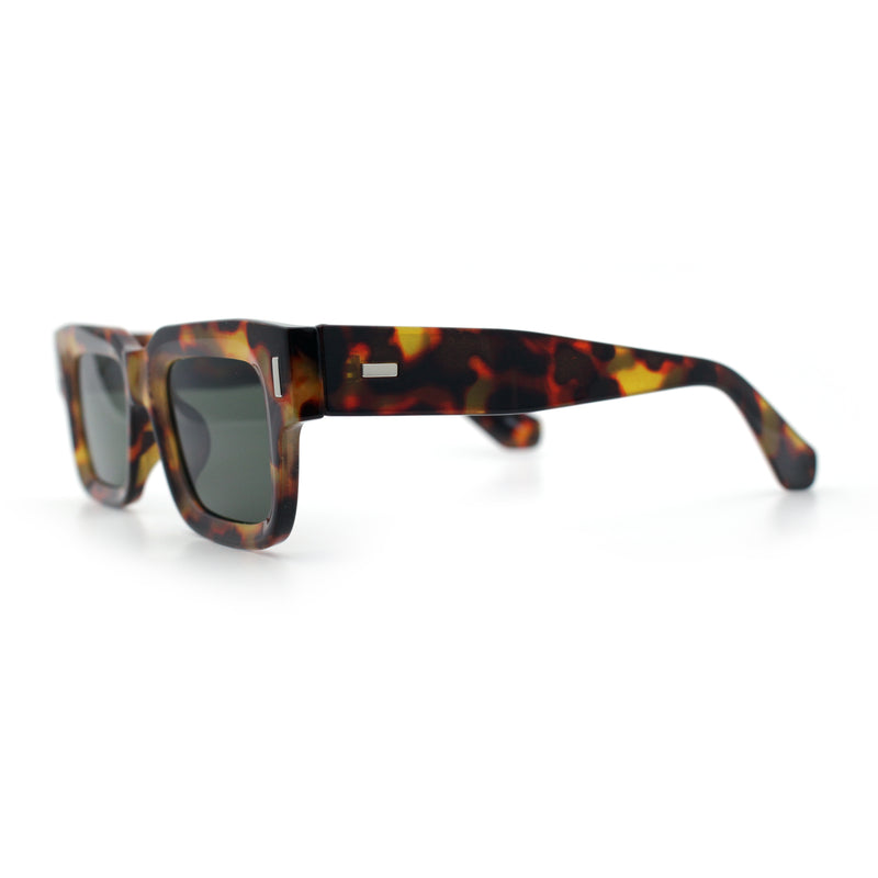 Hipster Thick Plastic Horn Rim Rectangle Gentleman Fashion Sunglasses