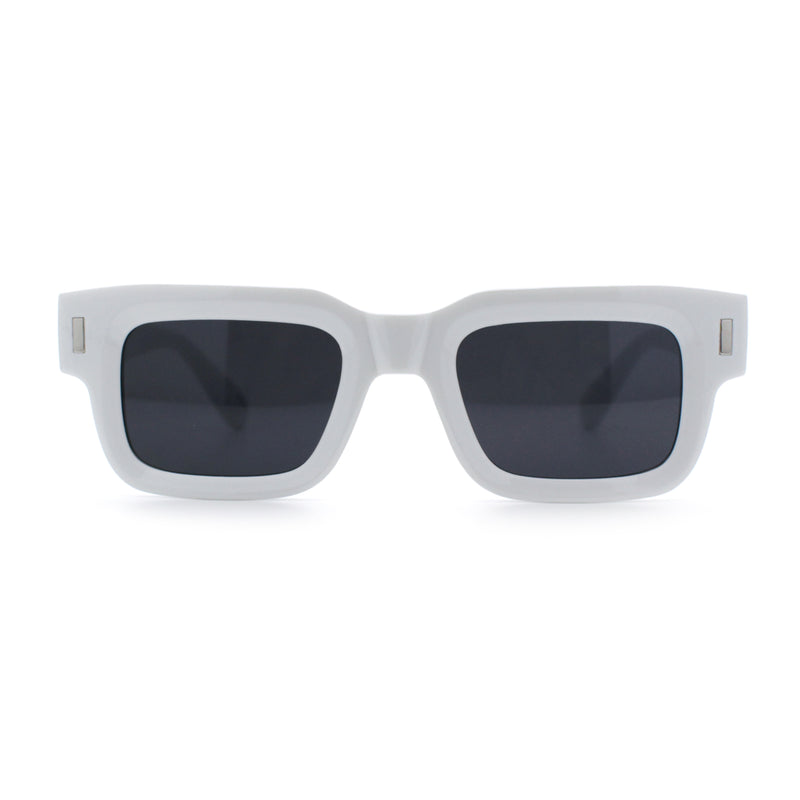 Hipster Thick Plastic Horn Rim Rectangle Gentleman Fashion Sunglasses