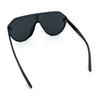 Diva Oversized Flat Top Racer Thin Plastic Shield Sunglasses