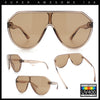 Diva Oversized Flat Top Racer Thin Plastic Shield Sunglasses