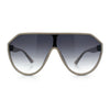 Diva Oversized Flat Top Racer Thin Plastic Shield Sunglasses