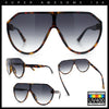 Diva Oversized Flat Top Racer Thin Plastic Shield Sunglasses