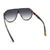 Diva Oversized Flat Top Racer Thin Plastic Shield Sunglasses