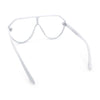 Diva Oversized Flat Top Racer Thin Plastic Shield Sunglasses