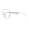 Diva Oversized Flat Top Racer Thin Plastic Shield Sunglasses