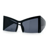 Womens Oversized Triangular 80s Vibe Thick Temple XL Cat Eye Sunglasses