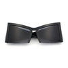 Womens Oversized Triangular 80s Vibe Thick Temple XL Cat Eye Sunglasses