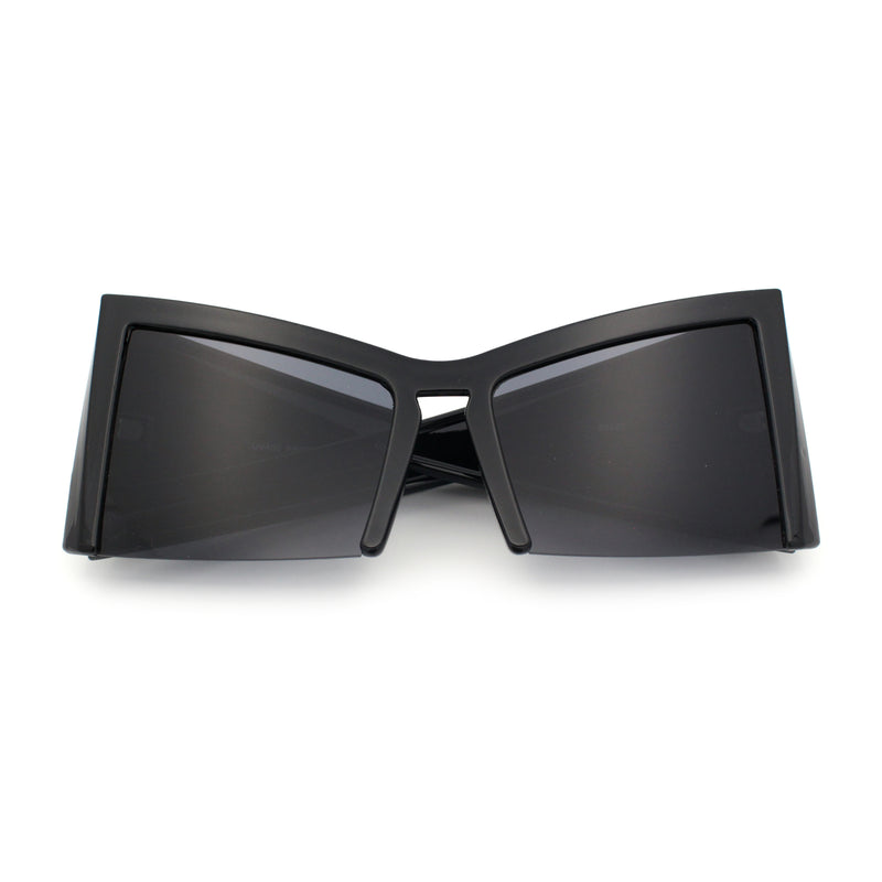 Womens Oversized Triangular 80s Vibe Thick Temple XL Cat Eye Sunglasses