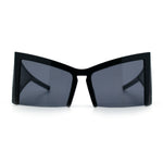 Womens Oversized Triangular 80s Vibe Thick Temple XL Cat Eye Sunglasses
