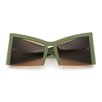 Womens Oversized Triangular 80s Vibe Thick Temple XL Cat Eye Sunglasses
