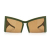 Womens Oversized Triangular 80s Vibe Thick Temple XL Cat Eye Sunglasses