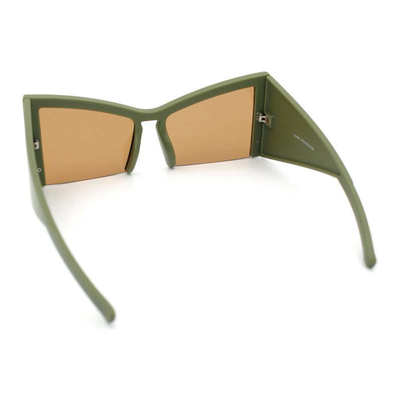 Womens Oversized Triangular 80s Vibe Thick Temple XL Cat Eye Sunglasses