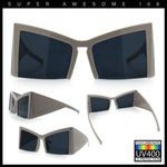 Womens Oversized Triangular 80s Vibe Thick Temple XL Cat Eye Sunglasses