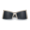 Womens Oversized Triangular 80s Vibe Thick Temple XL Cat Eye Sunglasses