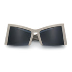 Womens Oversized Triangular 80s Vibe Thick Temple XL Cat Eye Sunglasses