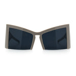 Womens Oversized Triangular 80s Vibe Thick Temple XL Cat Eye Sunglasses