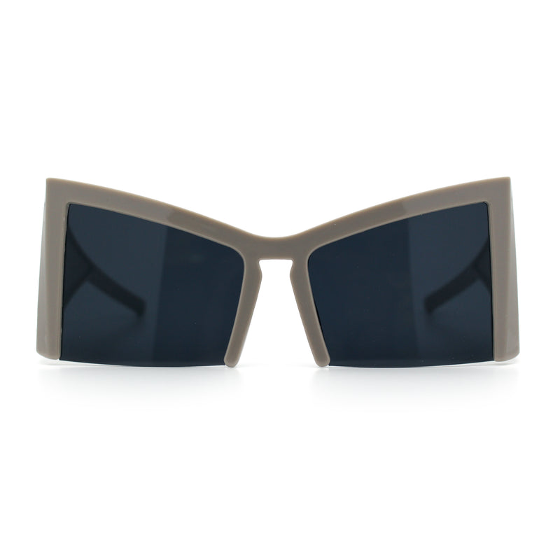 Womens Oversized Triangular 80s Vibe Thick Temple XL Cat Eye Sunglasses