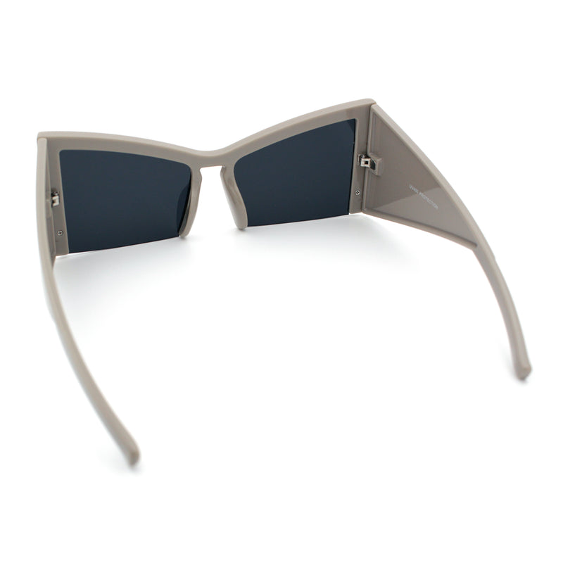Womens Oversized Triangular 80s Vibe Thick Temple XL Cat Eye Sunglasses