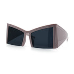Womens Oversized Triangular 80s Vibe Thick Temple XL Cat Eye Sunglasses