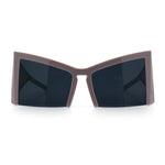Womens Oversized Triangular 80s Vibe Thick Temple XL Cat Eye Sunglasses