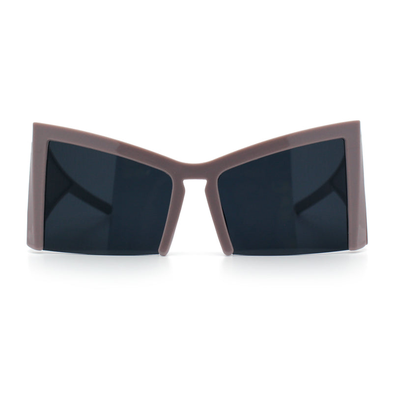 Womens Oversized Triangular 80s Vibe Thick Temple XL Cat Eye Sunglasses