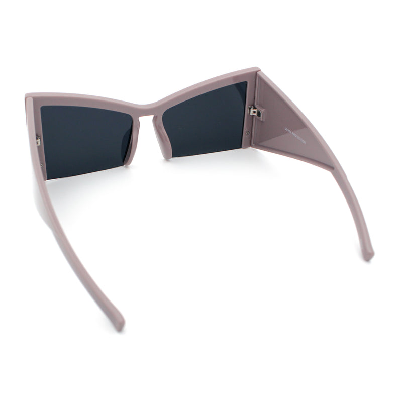 Womens Oversized Triangular 80s Vibe Thick Temple XL Cat Eye Sunglasses