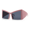 Womens Oversized Triangular 80s Vibe Thick Temple XL Cat Eye Sunglasses