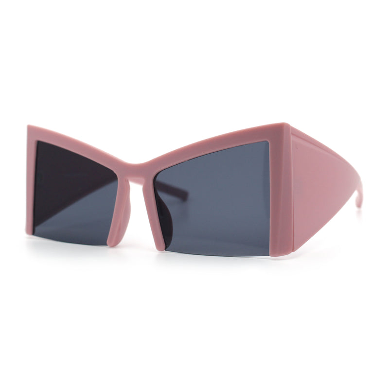 Womens Oversized Triangular 80s Vibe Thick Temple XL Cat Eye Sunglasses