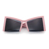Womens Oversized Triangular 80s Vibe Thick Temple XL Cat Eye Sunglasses