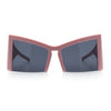 Womens Oversized Triangular 80s Vibe Thick Temple XL Cat Eye Sunglasses