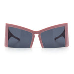 Womens Oversized Triangular 80s Vibe Thick Temple XL Cat Eye Sunglasses
