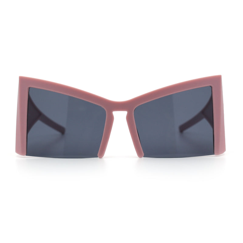 Womens Oversized Triangular 80s Vibe Thick Temple XL Cat Eye Sunglasses
