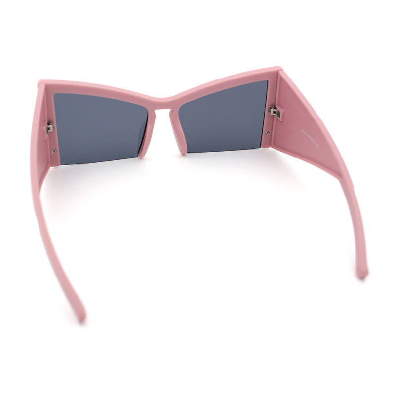 Womens Oversized Triangular 80s Vibe Thick Temple XL Cat Eye Sunglasses