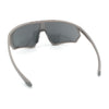 Mens Classic Oversized Shield Color Mirror Wrap Around Sport Plastic Sunglasses